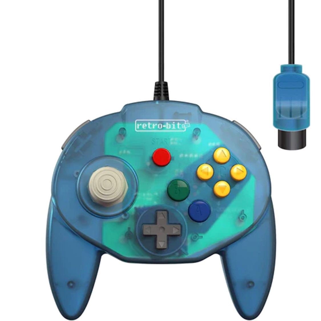 Retro-Bit Tribute 64 Controller - Ocean Blue